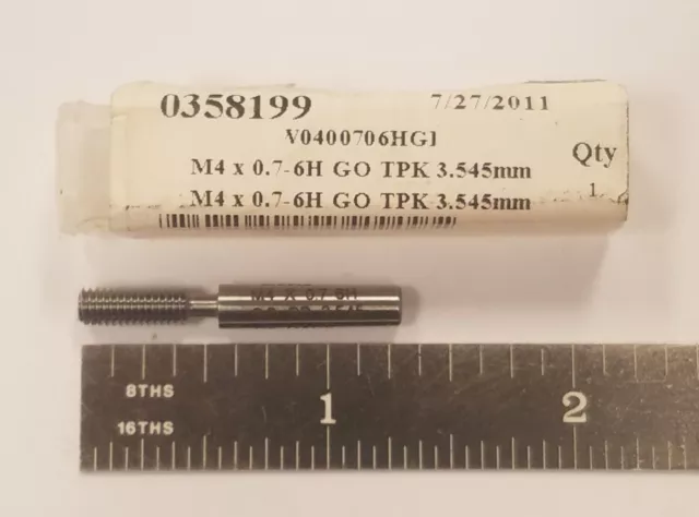 Unbranded M4 x 0.7 - 6H GO TPK 3.545mm Miniature Drill Extension #8B-C0068