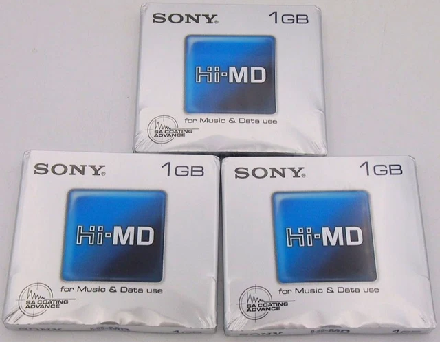 NEW ] SONY Hi-MD 1GB HMD1GA MD MiniDisc lot of 3 260917 £157.89