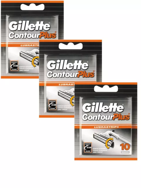 Gillette Contour Plus Razor Blades Men, Pack of 30 Blades