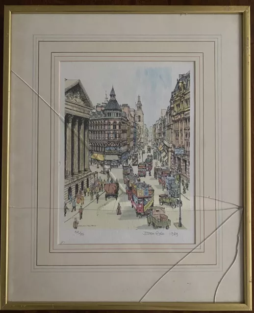 Brian Eden Watercolour painting ‘Cheapside  London’ Limited Edition Print 62/95