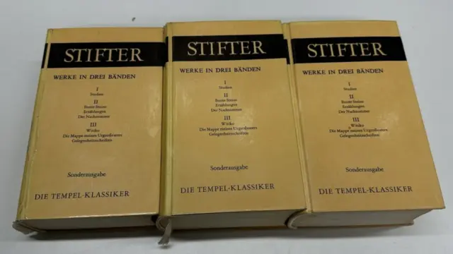 Stifter Werke in drei Bänden - Adalbert Stifter - Tempel Klassiker