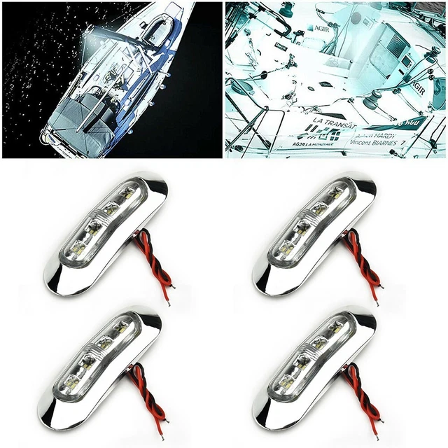4Pcs Waterproof 12V -24V Marine Boat LED Deck Courtesy Stern Transom Light  New