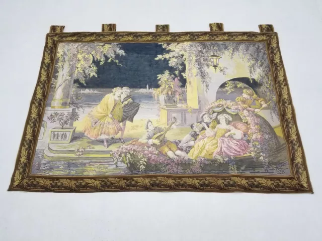 Vintage French Couple Romance Scene Wall Hanging Tapestry 200x138cm