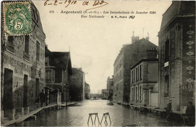 CPA Argenteuil Rue Nationale 1910 janvier FRANCE (1331023)