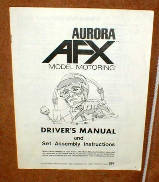 AFX Aurora Model Motoring Slot Car Driver's Manual 1973 + Assembly Instructions
