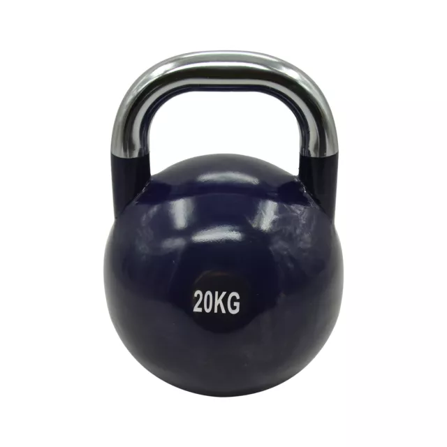 20kg Steel Pro Grade Competition Kettlebell Weight - Home Gym Strenth Training