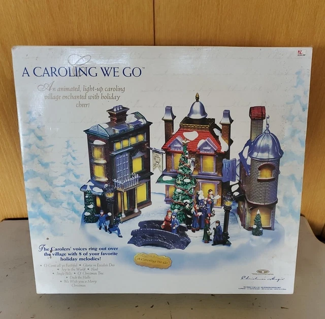VINTAGE TRENDMASTERS A Caroling We Go Animated Skating Singing Light Up