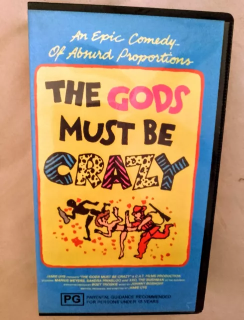 "THE GODS MUST BE CRAZY"  Family/Comedy PG VHS Video. (E