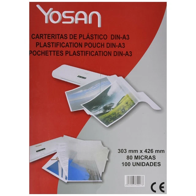 Yosan FUNDAS DE PLASTIFICAR Yosan Transparente A3 EUR 17,51 - PicClick FR