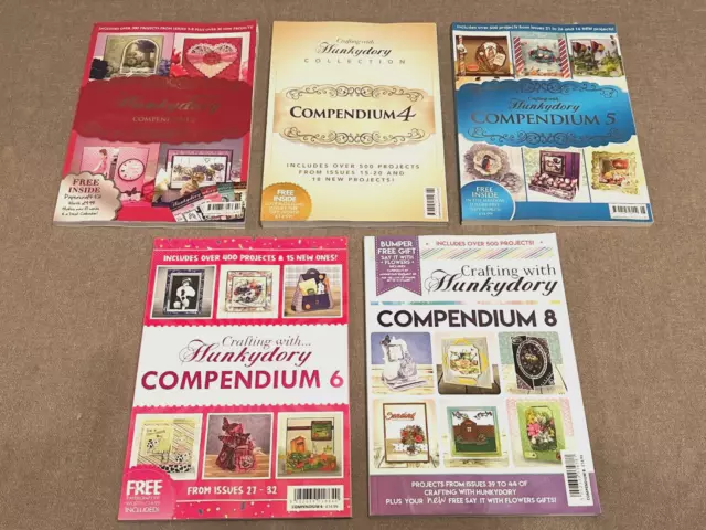 Crafting With Hunkydory Compendium Magazine Lot - Vol 2 4 5 6 & 8