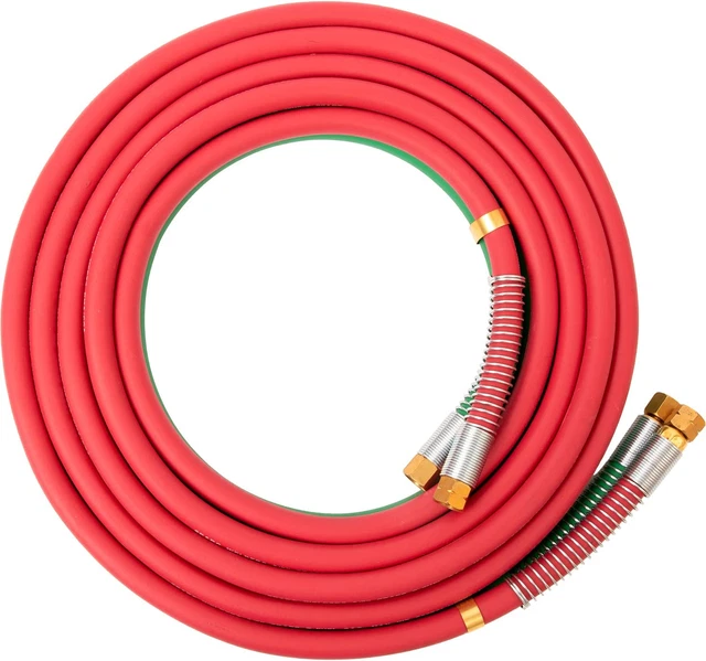 Oxy Acetylene 1/4" Grade T Welding Hose B Fittings + Strain Relief Set 1YR USA (