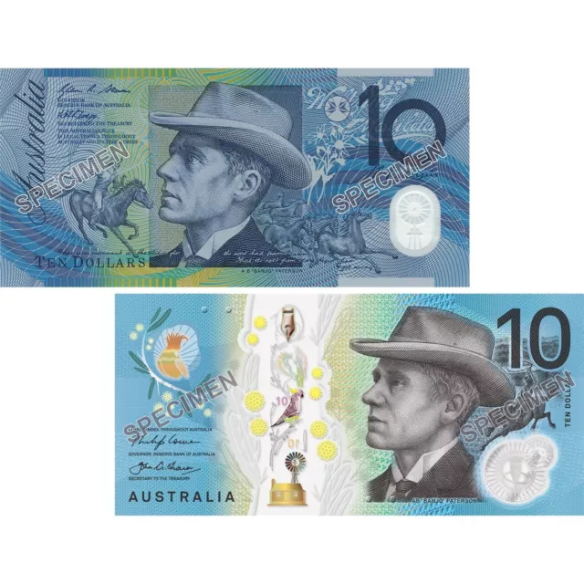 2017 Two Generations Of $10 Banknotes Unc Pair In Folder