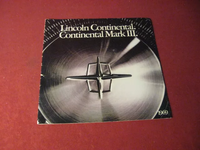 1969 Lincoln Large Prestige Sales Brochure Catalog Booklet Old Original