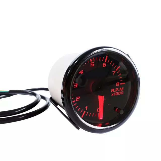 2" 52mm Digital Pointer 7 Color LED 12V 0~8000 RPM Tacho Gauge Tachometer Meter