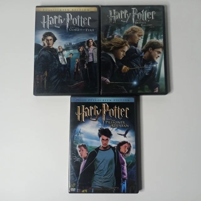 HARRY POTTER 3 film DVD Lot. Prisoner Of Azkaban Goblet