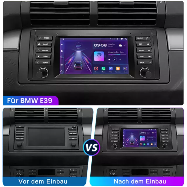 Für BMW 5er E39 7er E38 Android 12 Autoradio GPS NAVI WIFI Carplay RDS USB DAB+ 3
