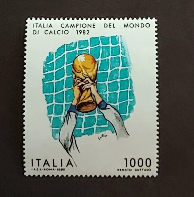 1982 Italy Italia World Cup Soccer 1000Lire Vf Mnh Bk5.12