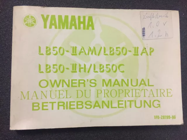 YAMAHA Betriebsanleitung für LB 50 II AM/LB 50-II AP und LB50 II H / LB 50C