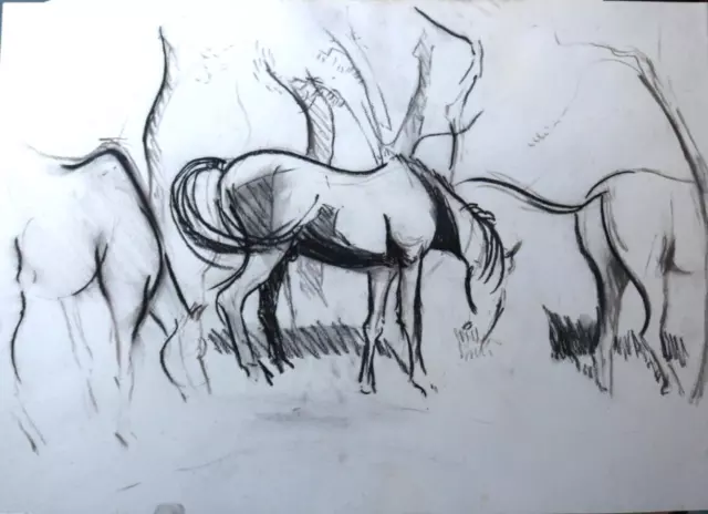 Original modern art by Derek Carruthers - Study of a horse