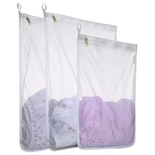 Mesh Laundry Bag for Delicates with YKK Zipper, Mesh Wash Bag, Travel Storage...