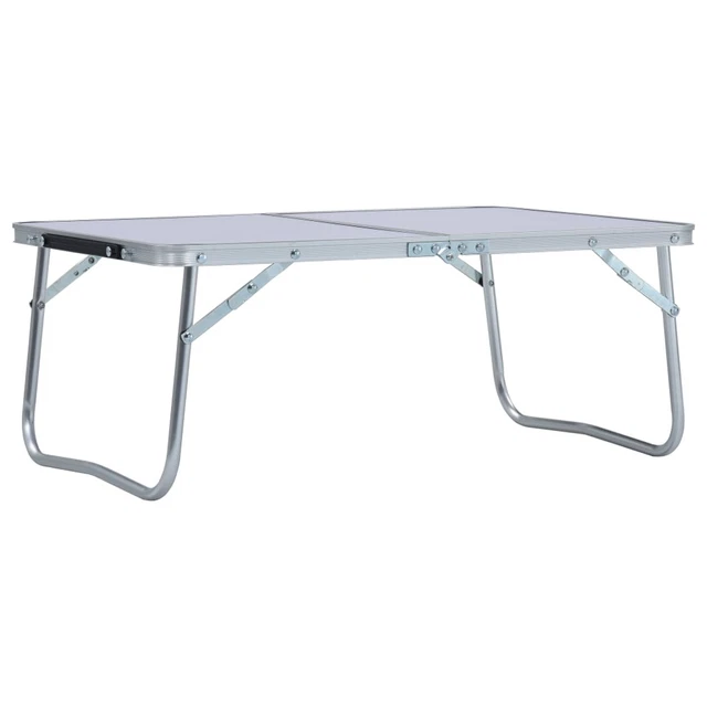 Klappbarer Campingtisch Weiß Aluminium 60 x 40  K6U2