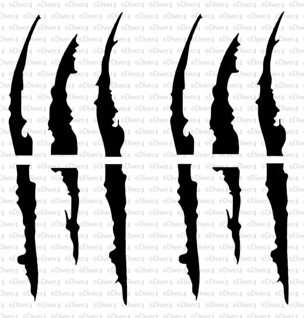 2 Pcs Monster Claw Headlight Scratches Design # 2 Vinyl Decal US Made US Seller