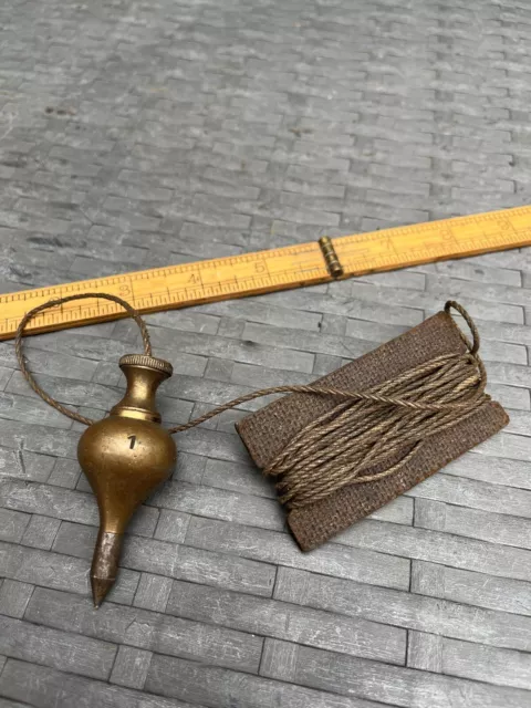 Small Vintage Brass Plumbob No.1 Vintage Tools 3.5oz