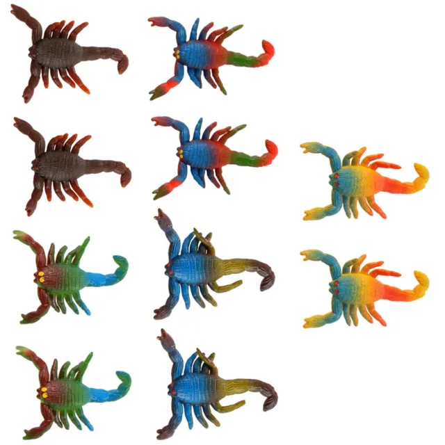 10 piezas adornos artificiales de escorpión para Halloween juguete difícil broma utilería