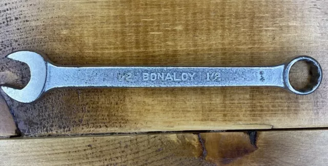 Vintage BONNEY BONALOY 1/2" combination wrench #1162 - 5 7/8"L USA