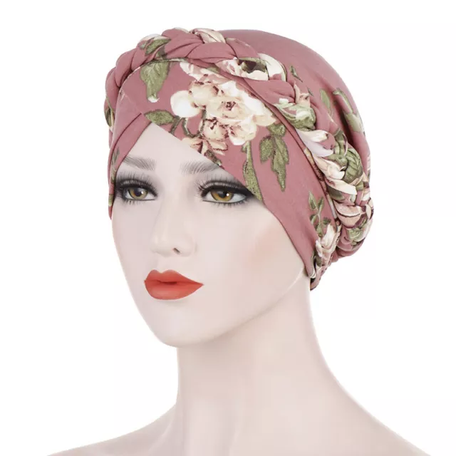 Women's Floral Chemo Cap Cancer Hat Muslim Hair Scarf Turban Hijab Head Wrap AU 3