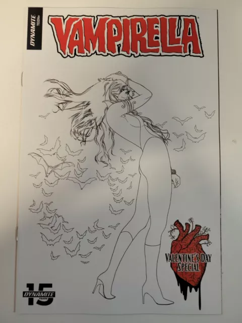 Vampirella Valentines Day Special #1 Dynamite 2019 One Shot 1:10 B&W Variant 9.4