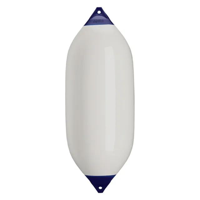F-13 Series 29" D x 76.5" L White Twin Eye Cylindrical Inflatable Fender