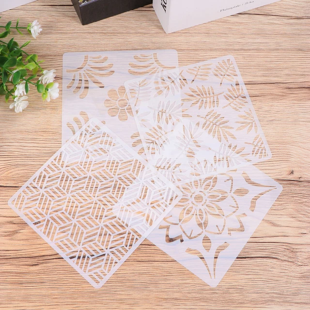 20 Pochoirs Mandala Réutilisables - 20x20 Cm - Pour Peinture Murale, Tissu, Bois, Meuble - Kit Créatif DIY
