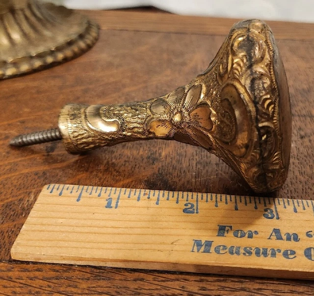 Antique Brass SOLID Curtain Tie Back Victorian Era SOLO SALVAGE