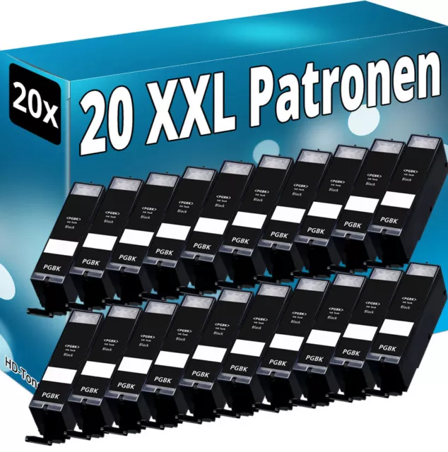 20 x CARTOUCHES D'ENCRE XL avec puce pour CANON PIXMA IP7250 MG5450 MG5550 MG6450 MX925