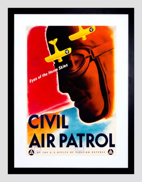 Political Military Home Civil Air Patrol Pilot Framed Art Print Mount B12X7666