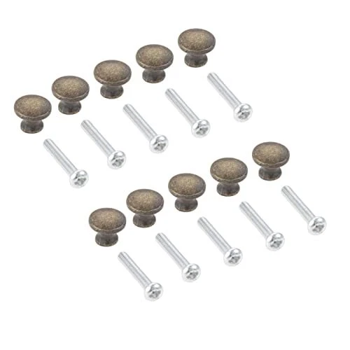 dophee 10-Pack Mini Drawer knobs, Antique Jewelry Box pulls Wooden Cases Cabi...