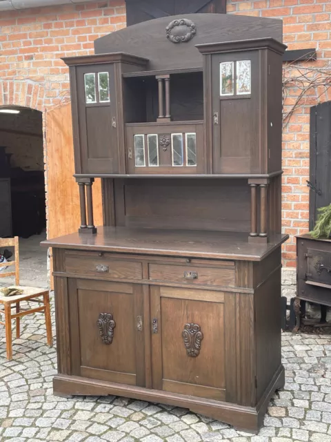 2/9/323  Buffet Eiche Jugendstilschrank  Aufsatzschrank  Jugendstil