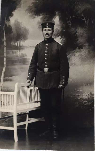 1. WK, Soldat in Uniform, Foto-AK, um 1915