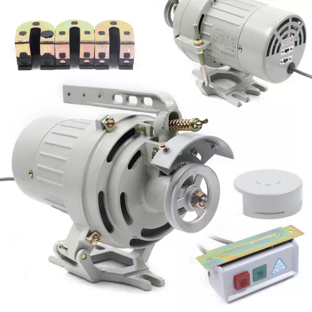 CLUTCH MOTOR FOR Industrial Sewing Machines 250W, 110V 3450RPM + Belt ...