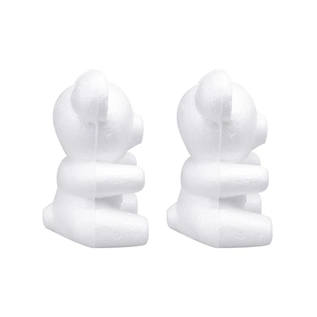 2 piezas modelo de decoración de pasteles de oso estatua central con forma de corona en forma de corona