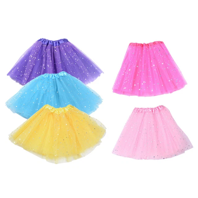 5 PEZZI bambina balletto tutù chiffon danza balletto pratica gonna fasciatoio per bambini (