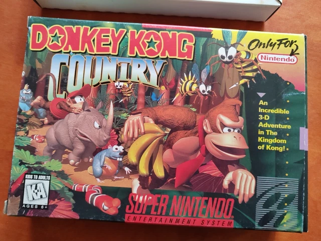 Jeu Super Nintendo : Donkey Kong Country + Boîte Notice mode d'emploi Complet