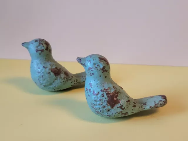 Cast Iron Verdigris Bird Cabinet Drawer Pull Set Of 2