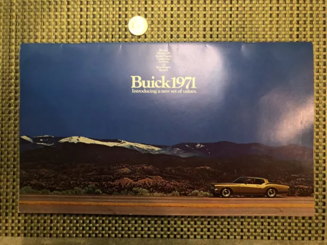 1971 BUICK ALL MODELS FULL COLOR Auto Dealer Car Sales Catalog Brochure & Specs