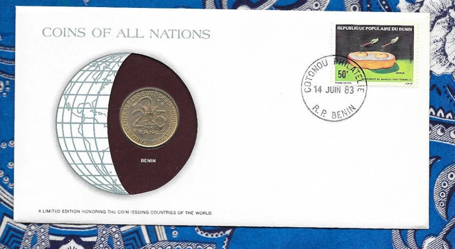 Coins of All Nations West  African States Benin 25 Francs 1982 UNC