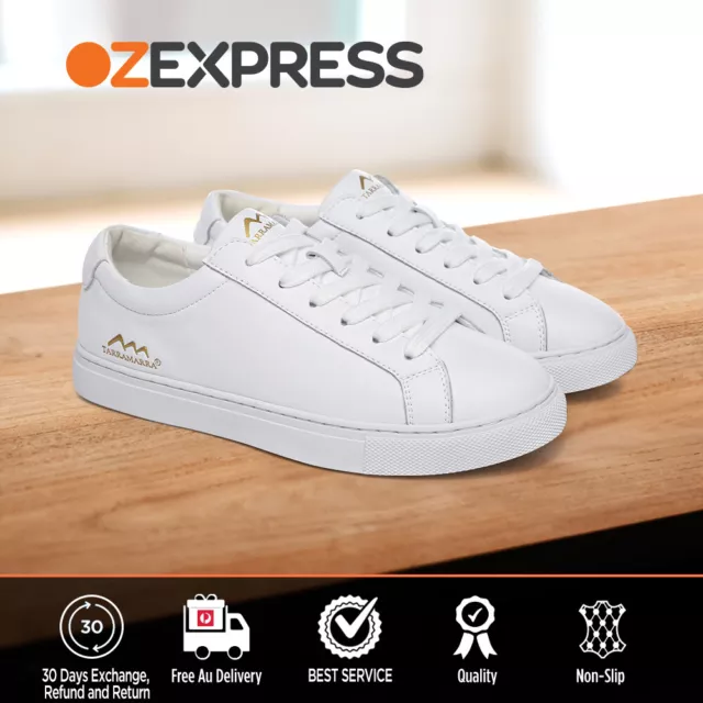 【SALE】TARRAMARRA®Women White Sneakers Leather Upper Nonslip Jogging Walking Shoe