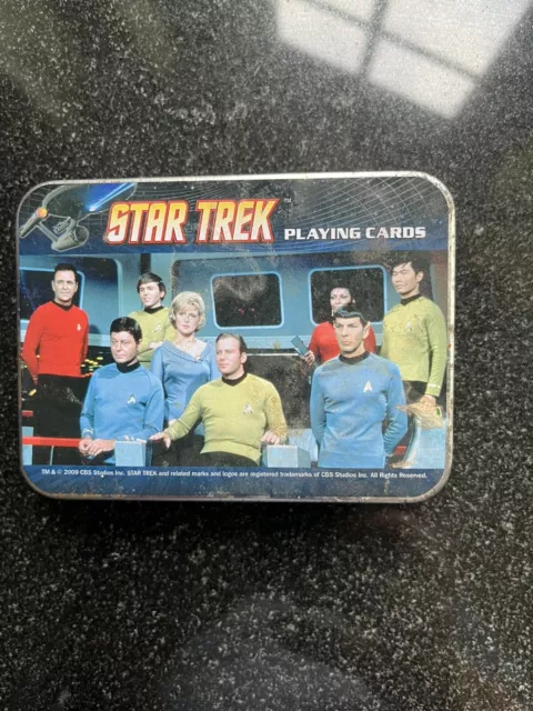 Star Trek Playing Cards Collector Tin The Original Series Kirk Spock McCoy 2009