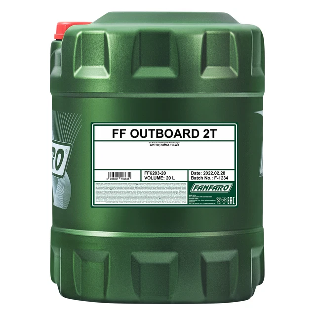 FANFARO Motoröl Synthetik 2-Takt – 20 Liter, API TD / NMMA TC W3, Für Außenborder & Jetski