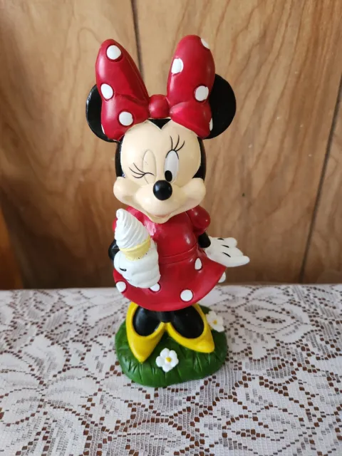 New Disney Minnie Mouse with Ice Cream Cones Garden Statues 8" Resin Figurine